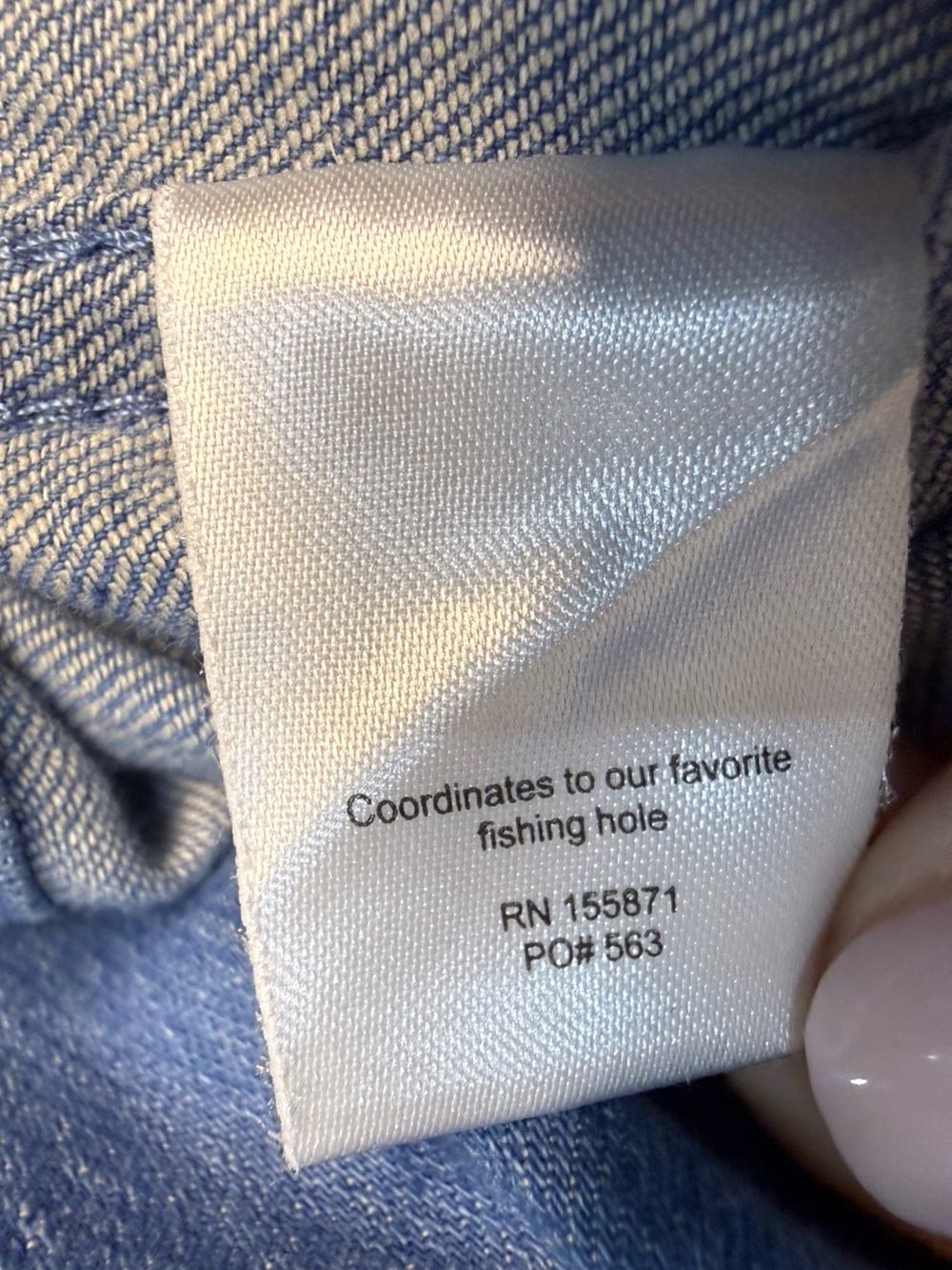 Poncho Men's Denim Button-Down Shirt in Light Blue - Picture 5 of 7
